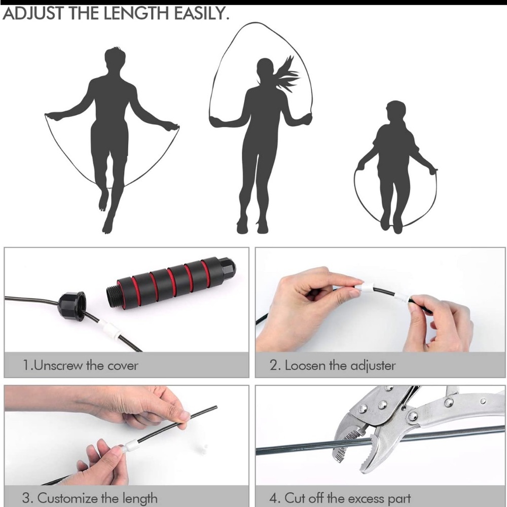🎯Tangle-Free Speed Jump Rope with Ball
Bearing EVA Non-slip Foam Handle